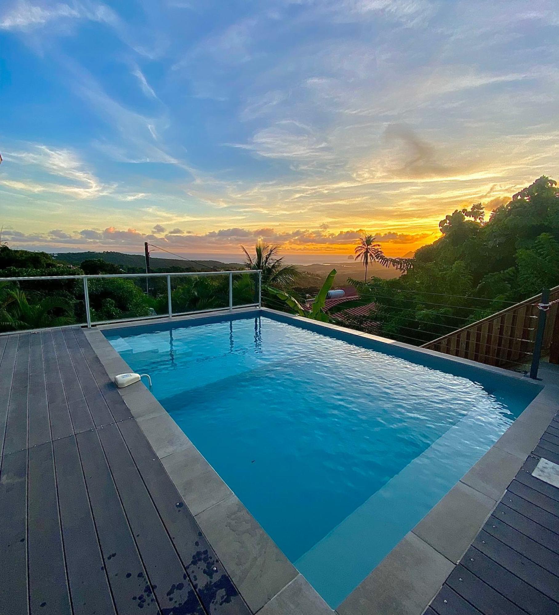 Les Villas Pameyaque 2 F2 Avec 1 Piscine Et 1 F3 Avec 1 Piscine, Superbe Vue Sur La Mer Rivière-Salée Kültér fotó