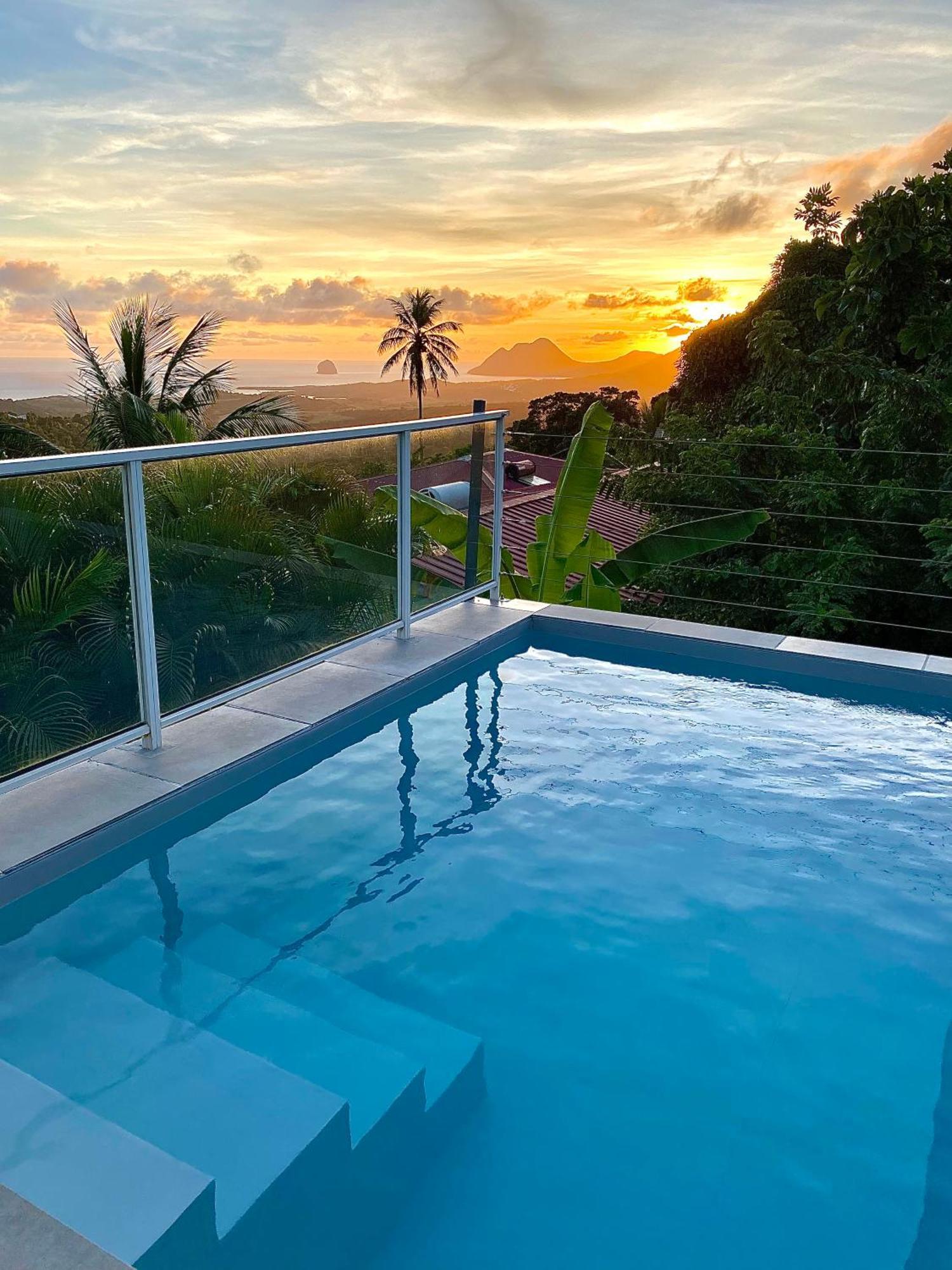 Les Villas Pameyaque 2 F2 Avec 1 Piscine Et 1 F3 Avec 1 Piscine, Superbe Vue Sur La Mer Rivière-Salée Kültér fotó